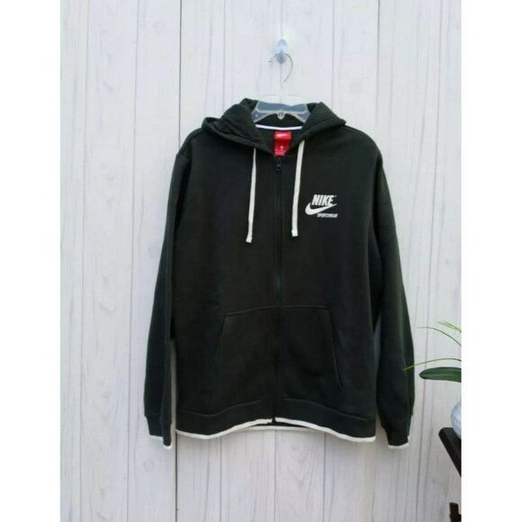 MEDIUM MEN'S NIKE HOODIE GREEN OBSIDIAN JACKET / FULL ZIP 940248-332 - Picture 2 of 5